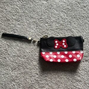 Disney Minnie Mouse Polka Dot Wristlet Clutch